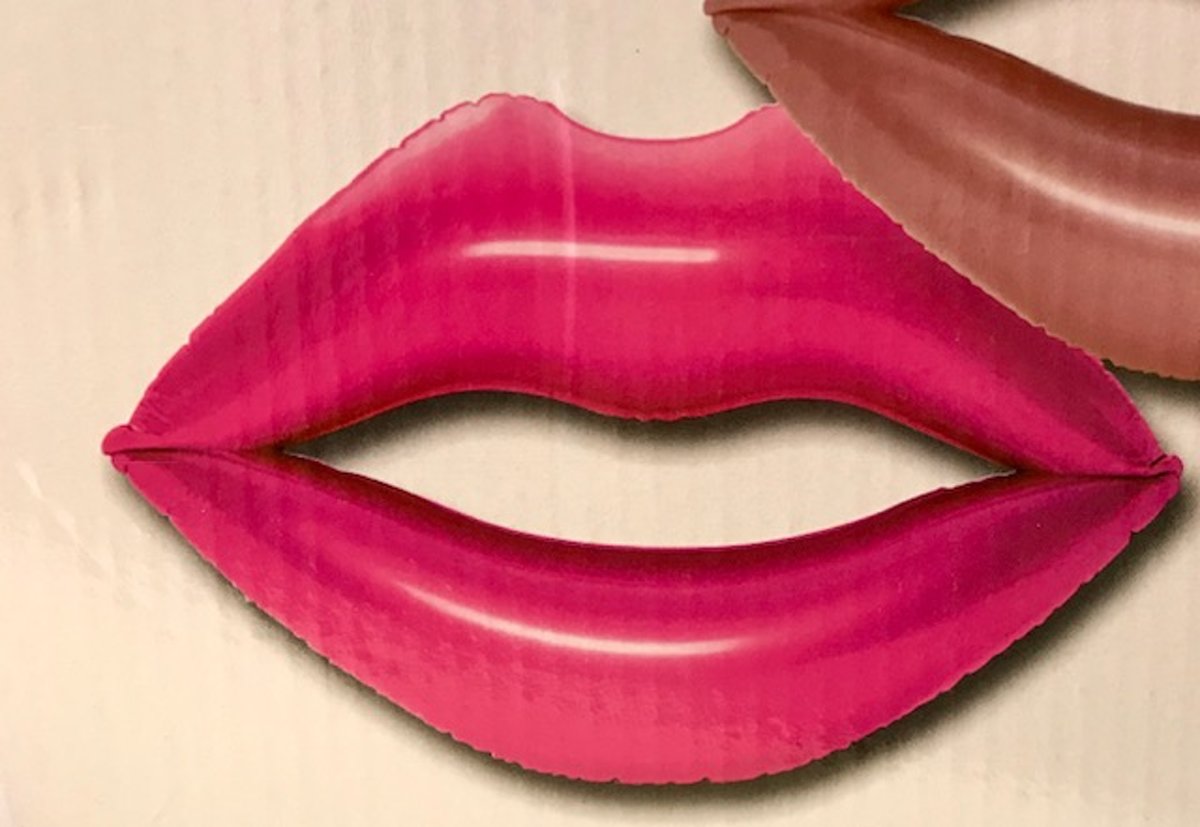 Lippen opblaasbaar | inflatable lips | groot | Summer Fun | Water floating Row | 180CM*160CM | Zwemband | Swimring | fuchsia roze